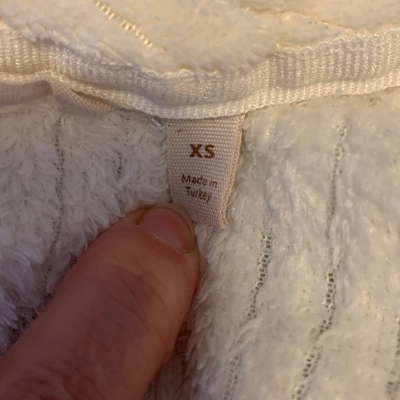 Soft surroundings cream ribbed belt soft fluffy cozy long robe dressing gown XS - Picture 7 of 11